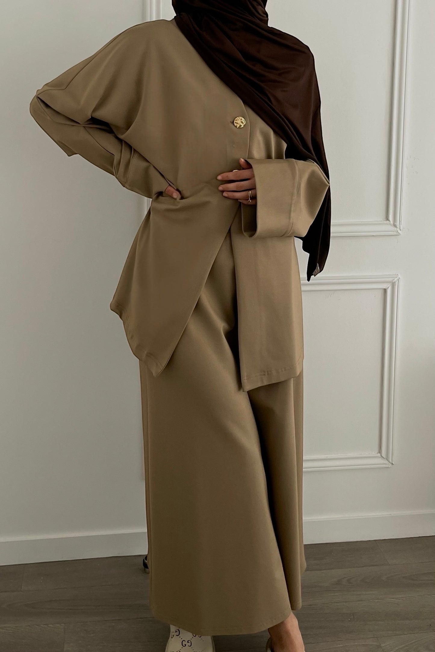 Gilet Cache-Cœur Beige